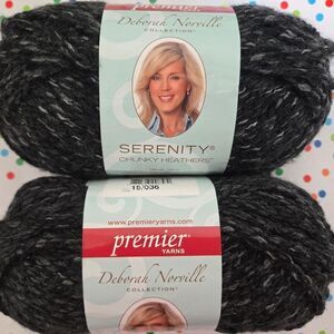 Premier Yarns Serenity Chunky Charcoal Heather Yarn